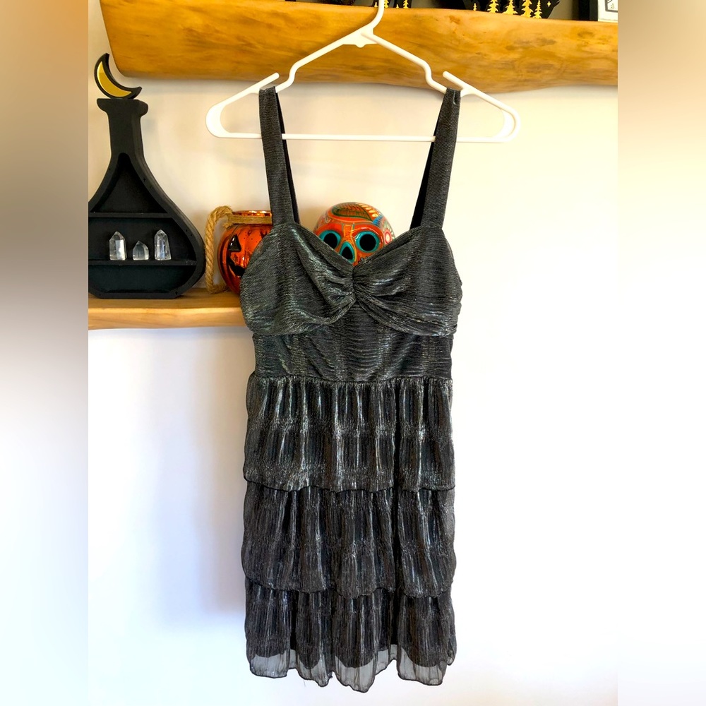 Dynamite Silver Flapper Style Dress